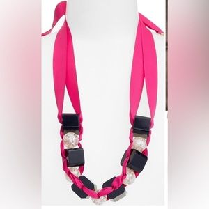 Trina Turk Bead & Pink Ribbon
Statement Necklace